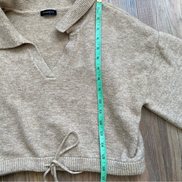 Dynamite Beige Cropped Wool Sweater - Picture 10 of 13